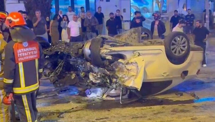 Ümraniye’de İETT otobüsü ile otomobil çarpıştı: 3 yaralı