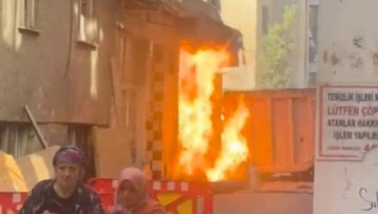 Zeytinburnu’nda yangın: Doğal gaz borusu alev aldı