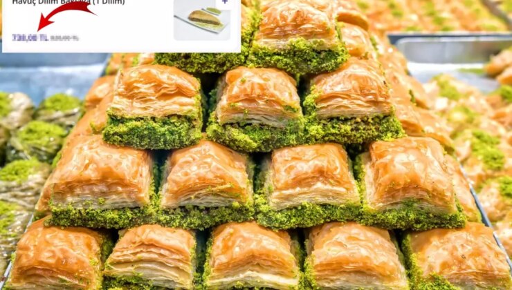 1 dilim baklavanın fiyatı, pes dedirtti