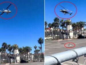 ABD’de dehşet anları! Helikopter bir anda insanların üzerine düştü