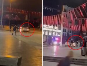Alkollü avukat, polis memuruna çarpıp kaçtı: O anlar kamerada