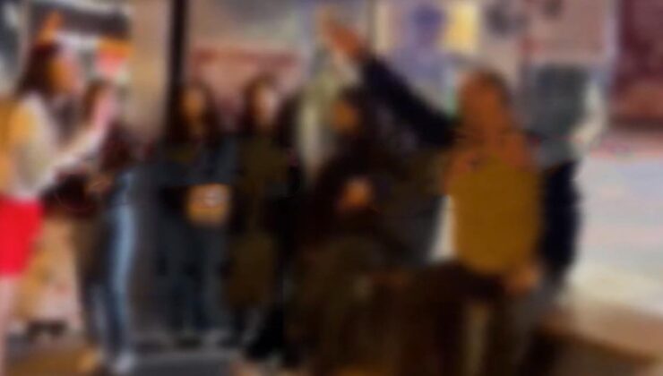 Alkollü erkek duraktaki kadına saldırdı