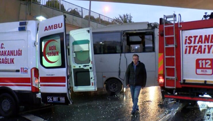 Bakırköy’de çevik kuvvet kaza yaptı: Polisi itfaiye kurtardı
