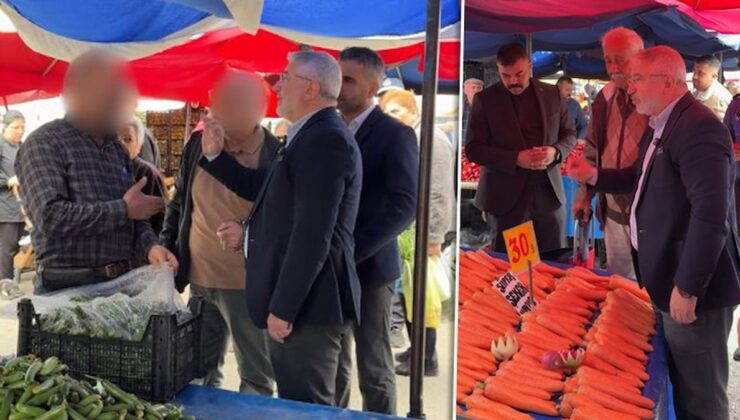 Belediye başkanıyla pazarcılar arasında sert tartışma: ‘Azrail misin?’ diye bağırdı…