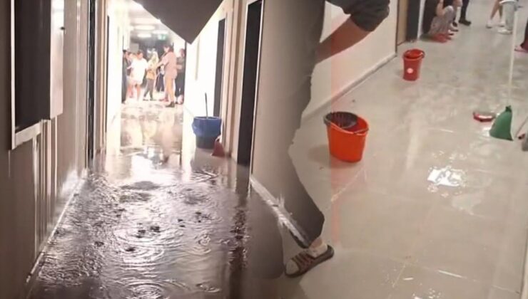 Bornova KYK Kız Yurdunda borular patladı, su bastı