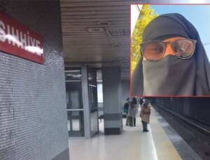 Çarşaf giyip metroda dolaşan erkek gözaltına alındı