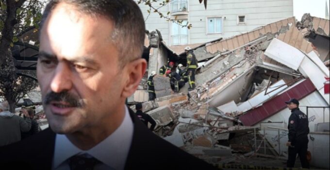 Çöken binanın önünde valiyi terleten çıkış: Apar topar konuşmayı bitirdi