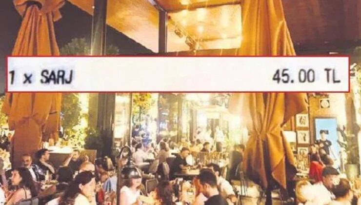 İstanbul’da bu da oldu! Restoran hesabına telefon şarj ücrete eklendi