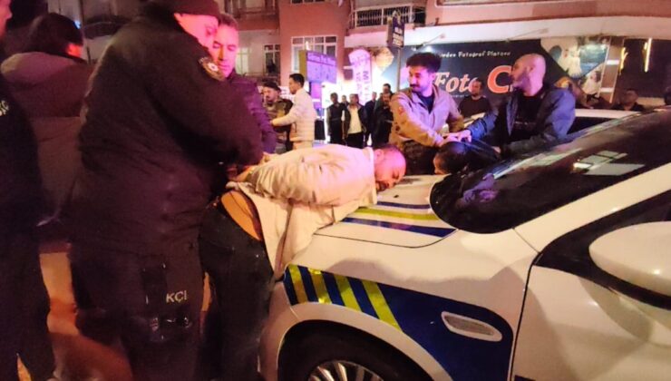 Kontrol yapan polise tekmeyle saldırdı!