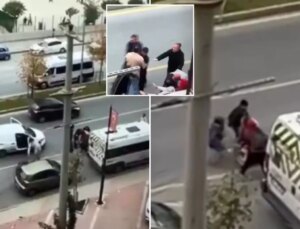 Okul yolunda dehşet! Çocuğunun önünde babaya saldırdı