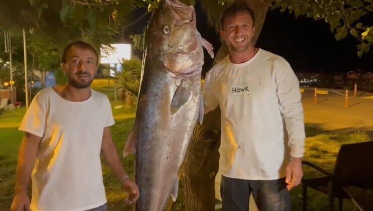 Oltaya gelen 60 kiloluk balığın geliri kimsesiz çocuklara verildi