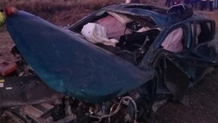 Takla atan otomobil hurdaya döndü: 1 ölü, 2 yaralı