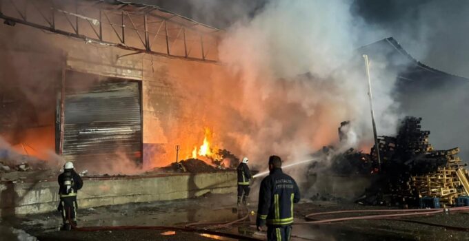 Antalya’da paketleme fabrikasında yangın
