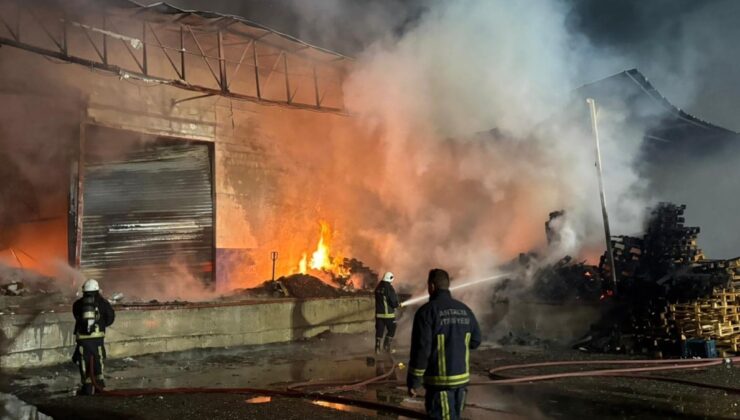 Antalya’da paketleme fabrikasında yangın