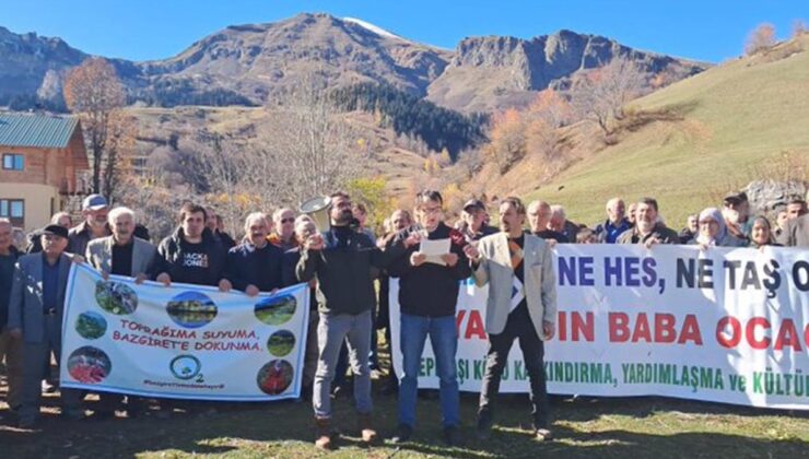 Artvin’de köylüler, maden projesini protesto etti