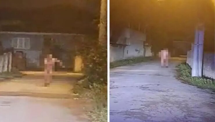 Düzce bu görüntüleri konuşuyor! Dilenci çırılçıplak soyunup kaçtı