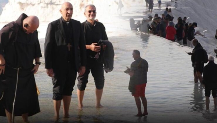 Hristiyan dünyasını yöneten isimler Pamukkale’de çocuklar gibi eğlendi