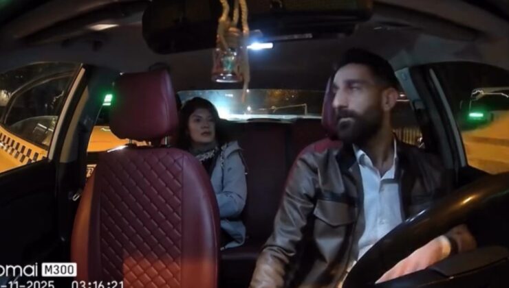“Kavga çıkacaksa indir beni” dedi taksiyi terk etti!