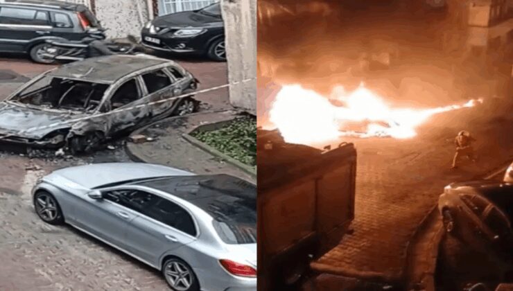 Mahallede panik: 1 saat önce park ettiği araç alev topuna döndü