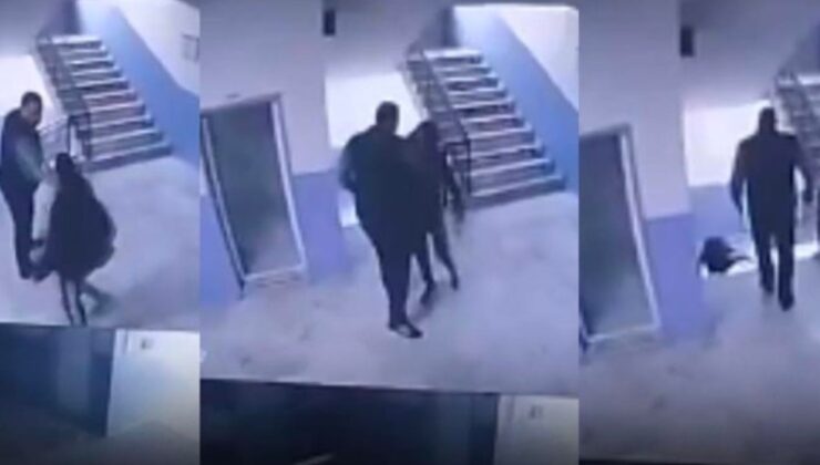 Okulda skandal görüntüler! Otizmli öğrenciyi merdivenden fırlattı