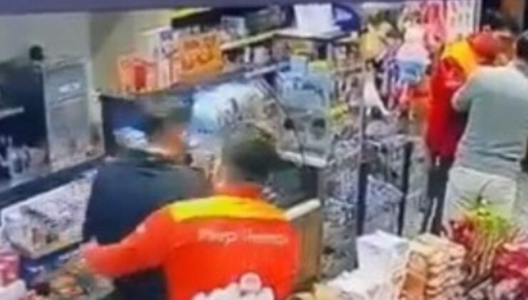 Sarhoş müşteri, çalışanı böyle darbetti