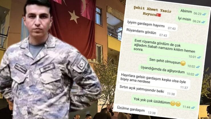 Şehit olmadan saatler önce kız kardeşine yazdığı WhatsApp mesajı ortaya çıktı