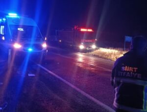 Siirt’te devrilen midibüsteki 15 işçi yaralandı