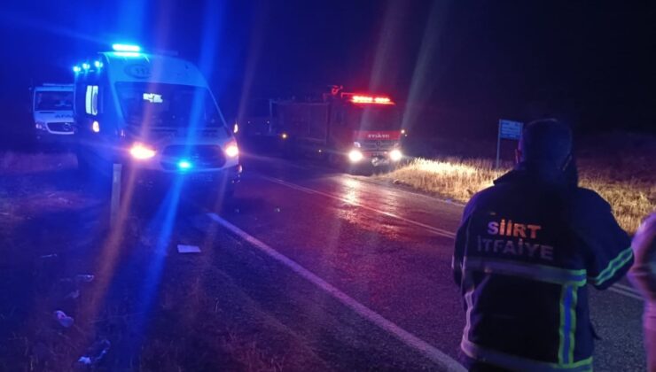 Siirt’te devrilen midibüsteki 15 işçi yaralandı