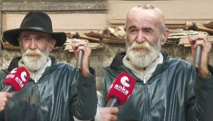 70 yaşındaki cilt kanseri ‘Tahsin Dayı’ günde 250 liraya çöplerden kağıt topluyor
