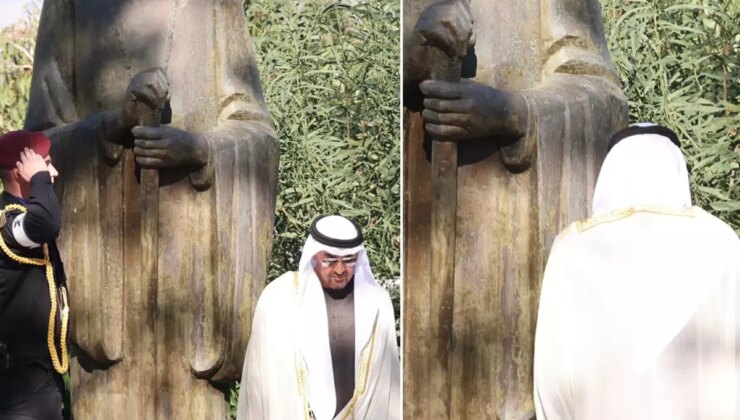 BAE Devlet Başkanı Al Nahyan, Türklerin katili 3. Makarios’un anıtına çelenk bıraktı