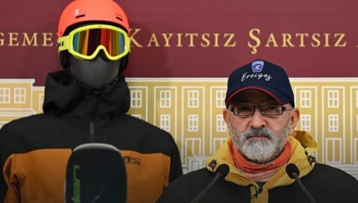 Bu kıyafetleri giyip basın toplantısı yaptı! AKP’li vekil herkesi kayağa çağırdı