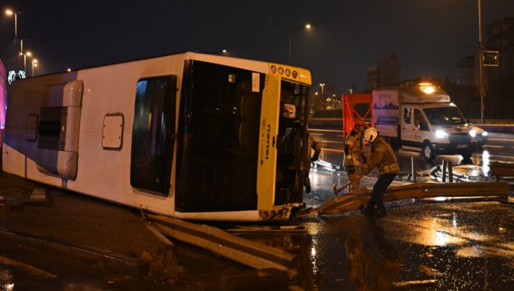 Gece felaketi: Çekmeköy’de İETT otobüsü devrildi