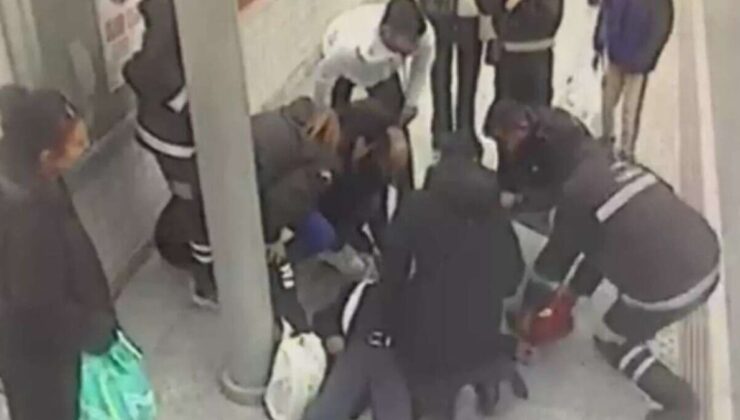 İzmir’de tren istasyonunda korku dolu anlar! Yolcunun kalbi durdu