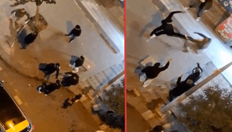 Kağıthane’de bıçaklı kavga: Tehlike anları kamerada