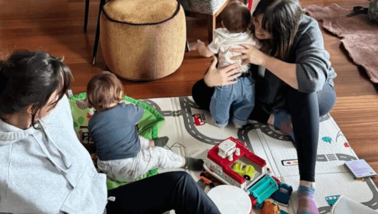 Neslihan Atagül ve Gizem Karaca’nın bebekli buluşması