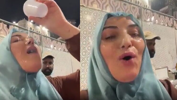 Umrede çekilen bu görüntü sosyal medyayı ayağa kaldırdı