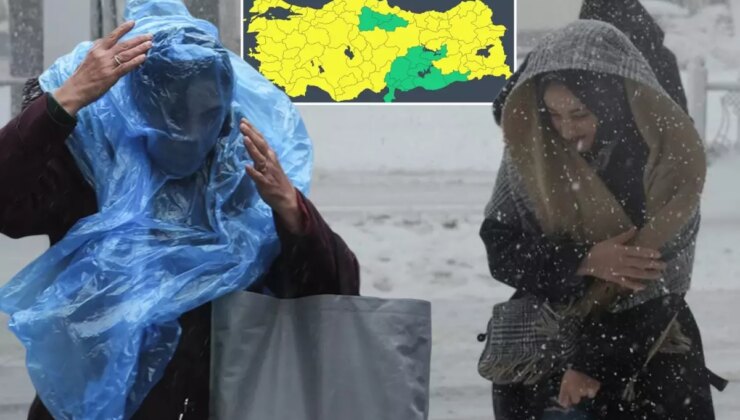 68 kentte “sarı” alarm! Sıcaklıklar 7 derece düşecek, İstanbul’da kar aniden bastıracak