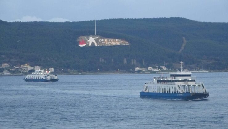 Çanakkale’de feribot seferlerine fırtına engeli: Tüm seferler iptal edildi