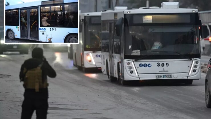 Halep’te köşeye sıkışan YPG’liler kentten otobüslerle gönderildi