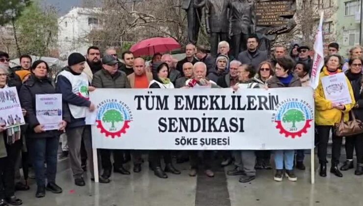 Söke’de emeklilerden oturma eylemi: “Sadaka değil, hakkımızı istiyoruz”