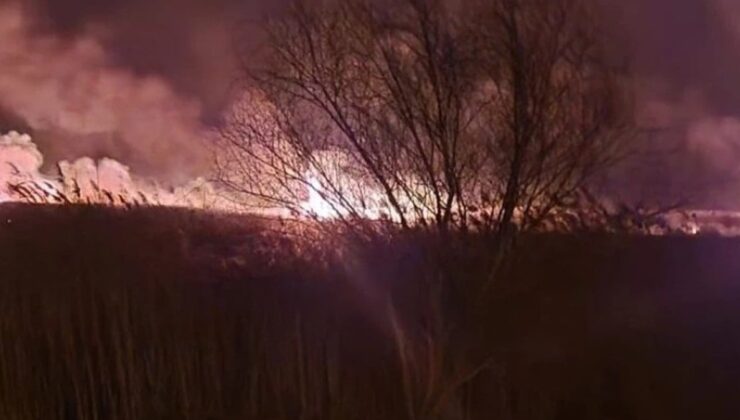 Türkiye’nin 12. büyük gölü yanıyor