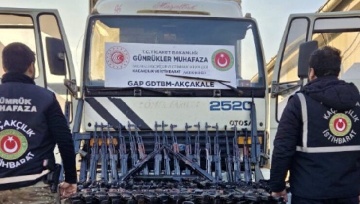 Türkiye’ye giriş yapan kamyonda uzun namlulu silahlar yakalandı!