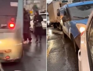 Ambulansın siren çalmasına rağmen durup yolcu aldı! Görüntüler olay oldu