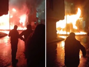 Bağcılar’da 4 katlı tekstil fabrikası alev alev yandı