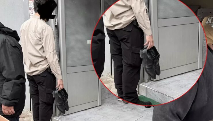 Polis elinde ayakkabıyla kaymakamı bekledi, tepkiler sonrası açıklama geldi