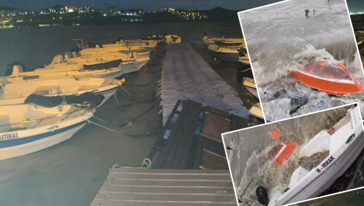 Gemlik ve Kumla’yı lodos vurdu, çok sayıda tekne battı