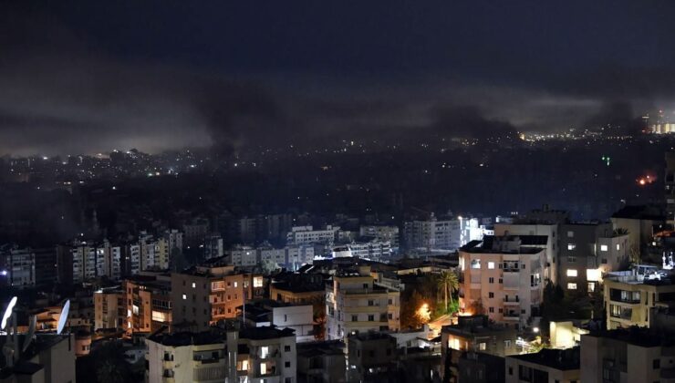 İsrail, her akşam Beyrut’u vuruyor! Canlı yayında şiddetli patlamalar
