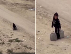 İsrail saldırılarının gölgesinde çocuk olmak! Görüntü yürekleri dağladı