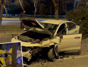 Kartal’da sürücüsünün makas attığı otomobil, taksiye çarptı: 3 yaralı