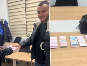 Yolda yürürken çanta buldu: 176 bin lirayı sahibine ulaştırdı